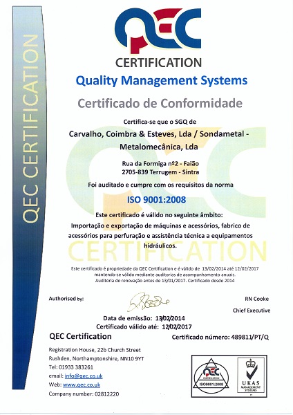 Certificado ISO 9001/2008